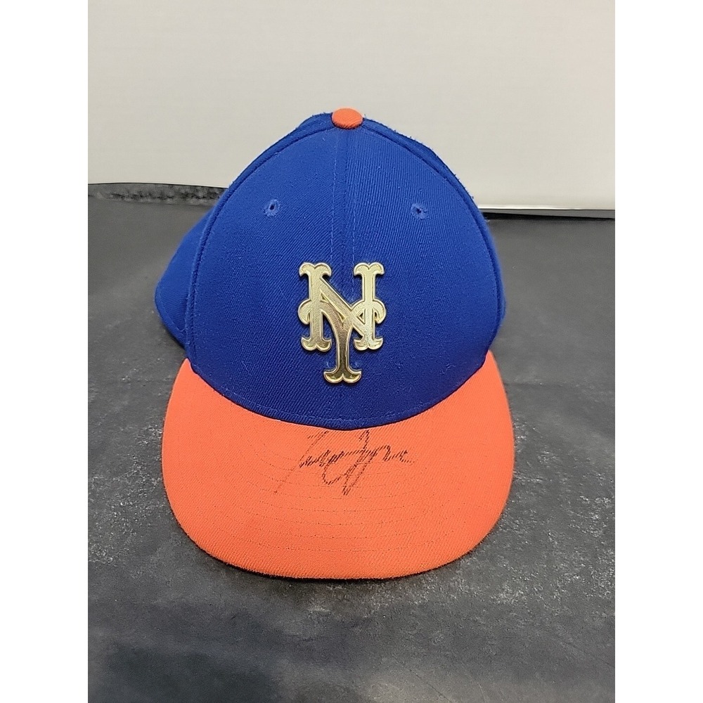 New York Mets New Era Authentic 59FIFTY Fitted Hat 7 3/8 Signed By Todd Frazier